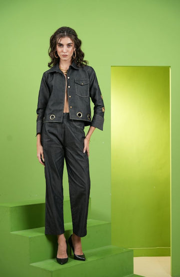 Retro Street Style Black Pants