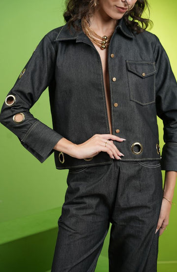 Retro Street Style Black Co-ord Set