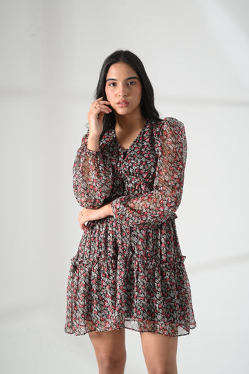 Fallen Rose Short Dress